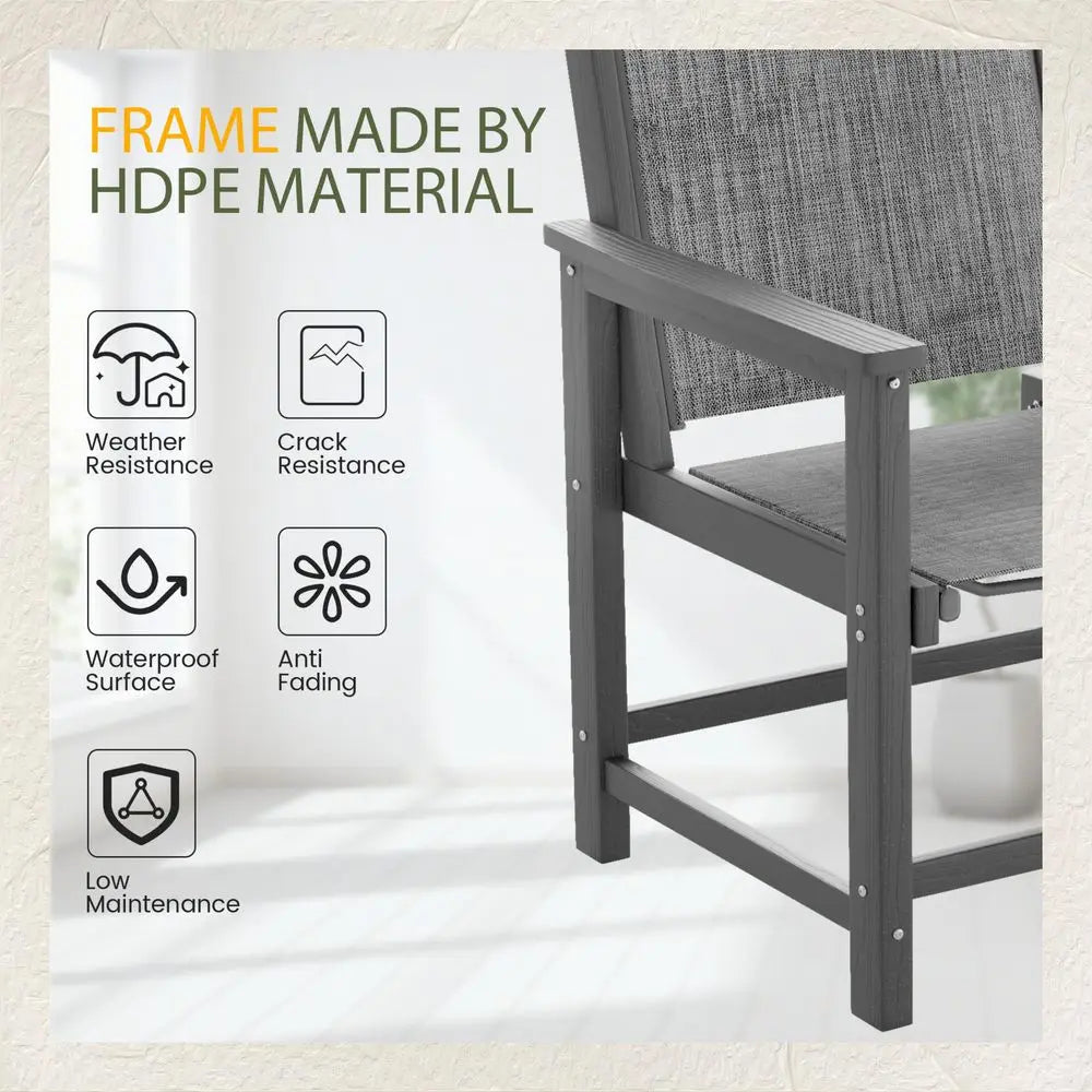 Heavy Duty Extra Wide Outdoor Dining Chair