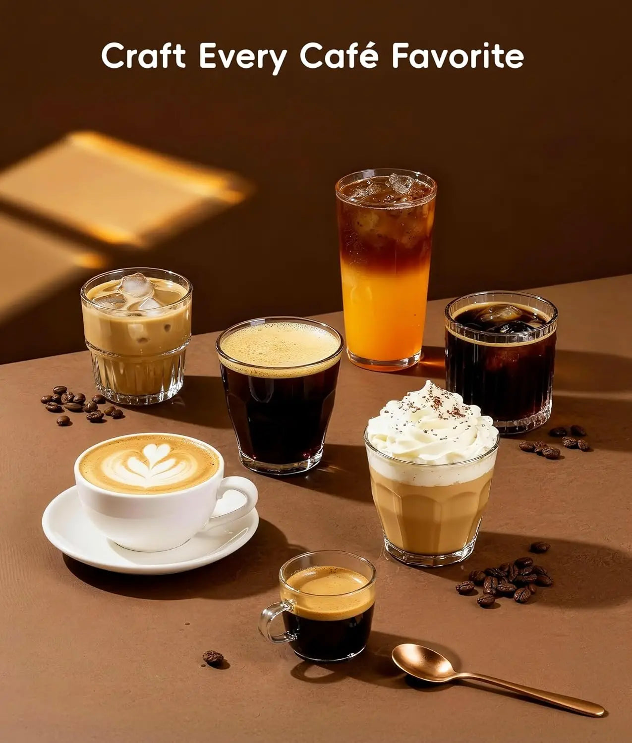 4-in-1 Espresso & Coffee Maker with Milk Frother