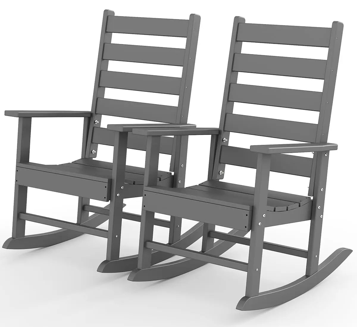 Set-of-2 HDPE Outdoor-Rocking-Chairs