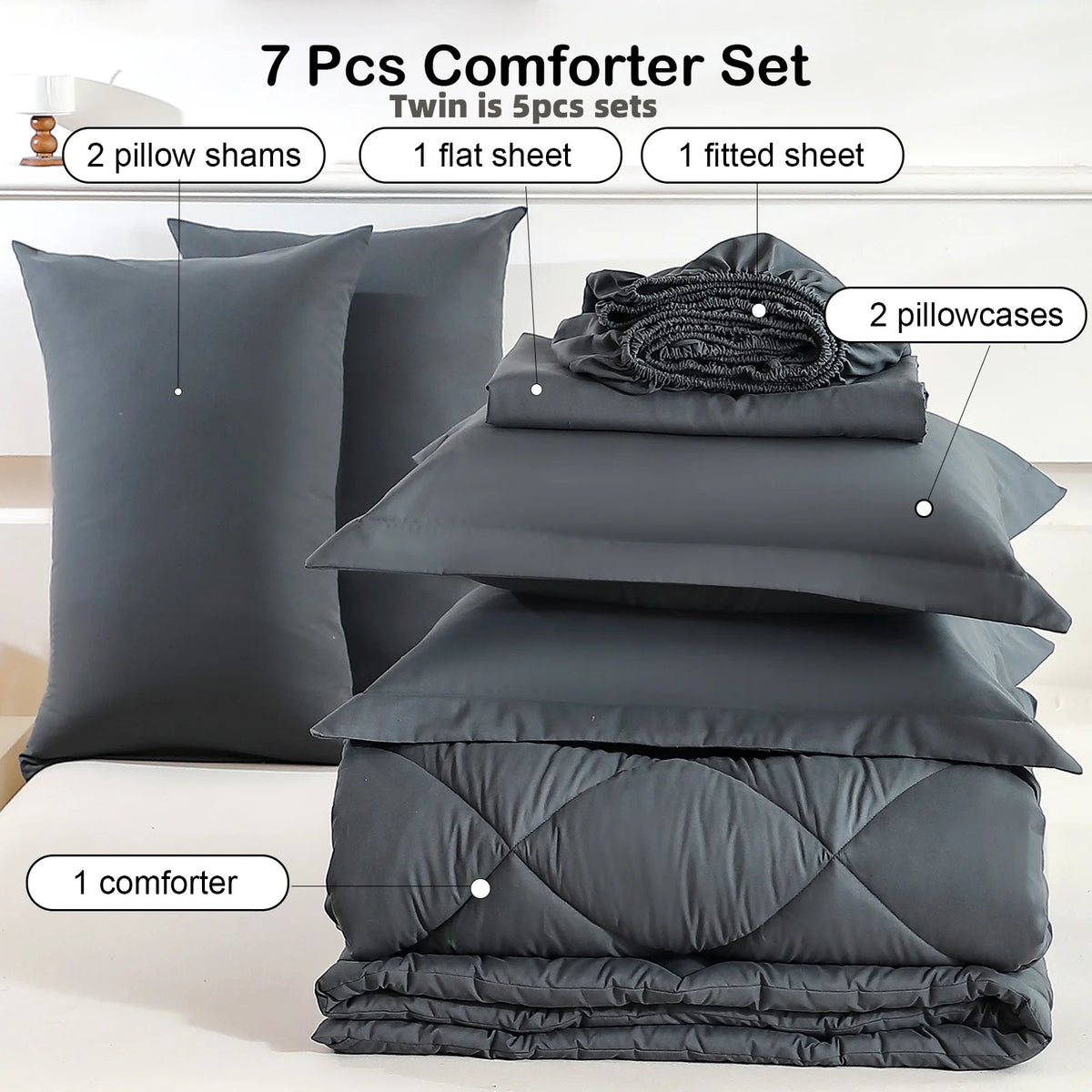 5pcs/7pcs Bedding Sets Home Decor Comforter