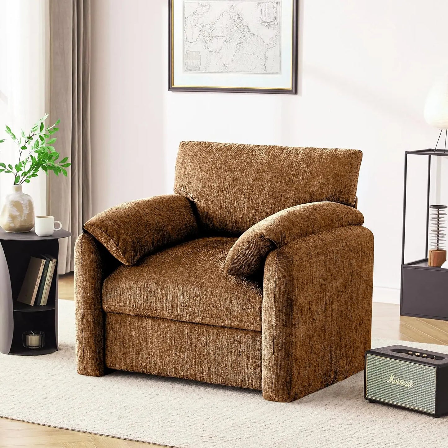 Chenille Oversized Armchair