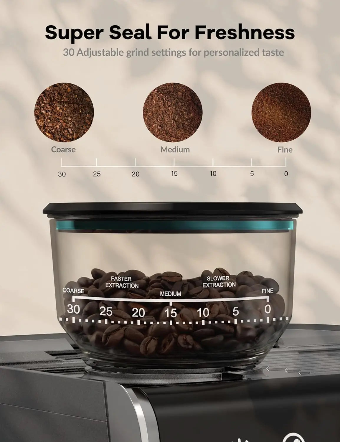 Semi Automatic Espresso Coffee Machine with Grinder