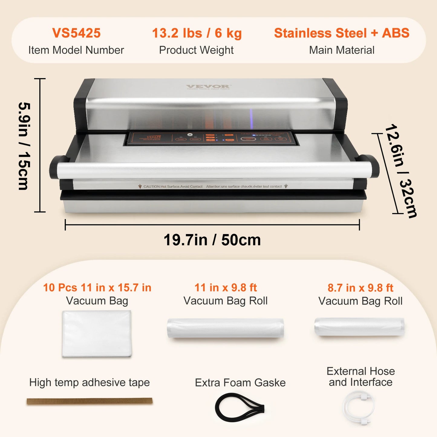 Commercial Food Packaging Vacuum Sealer