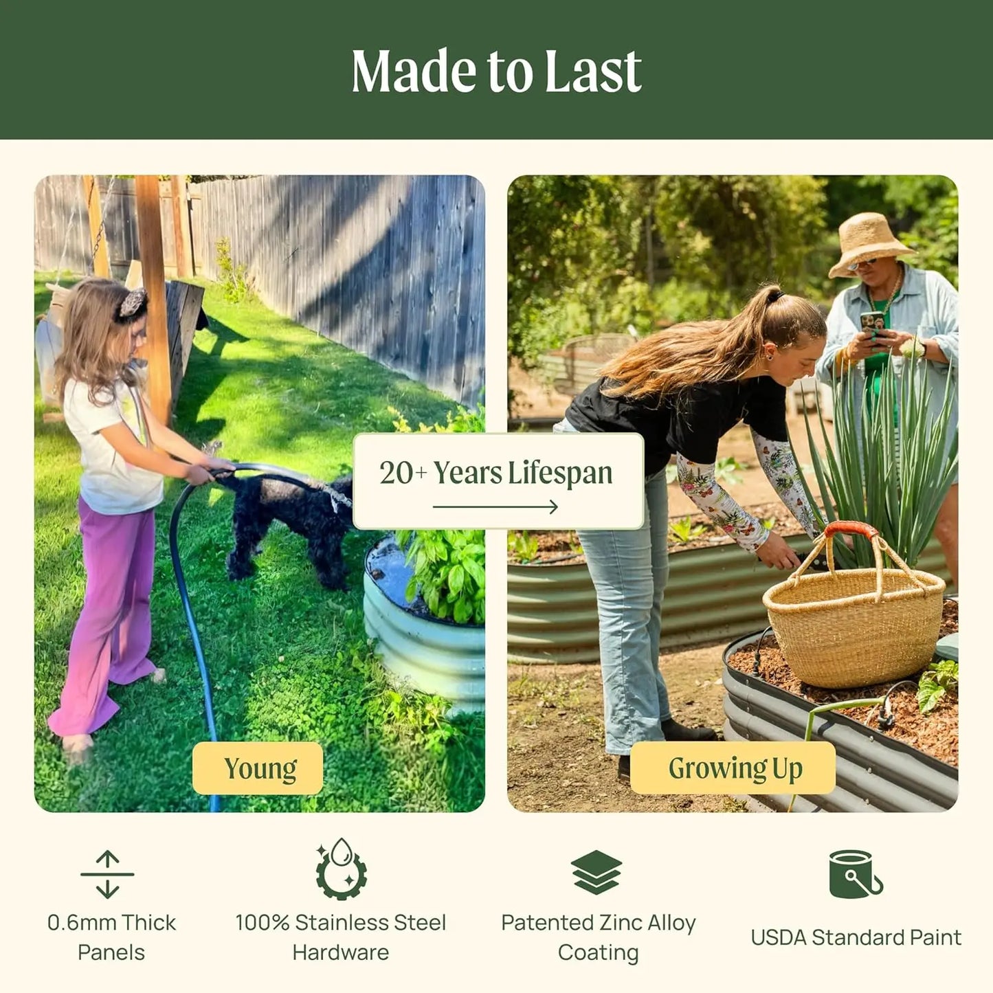 Modular Metal Raised Garden Bed Kit