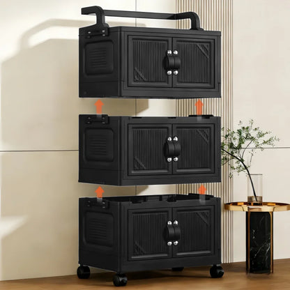 3/4/5 Tier Foldable Storage Cabinet with Wheels