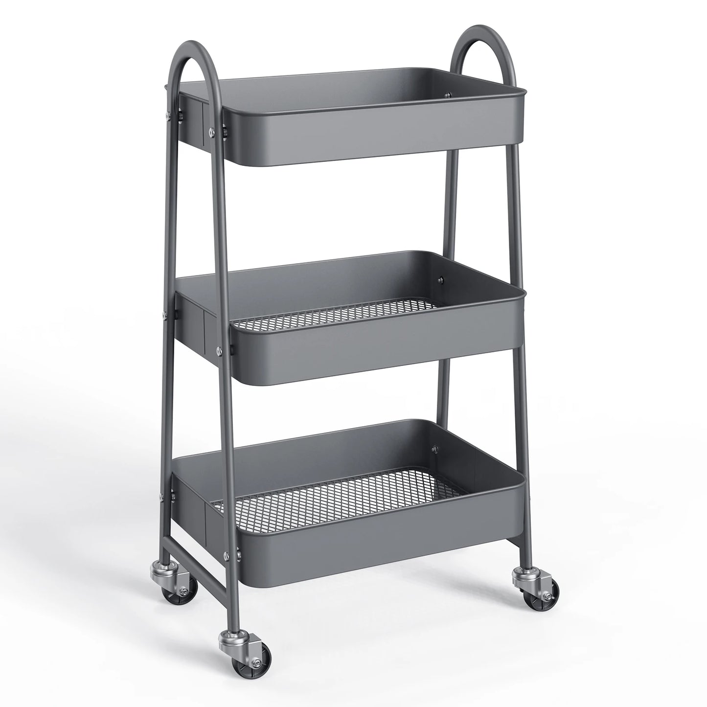 3 Tier Metal Rolling Cart
