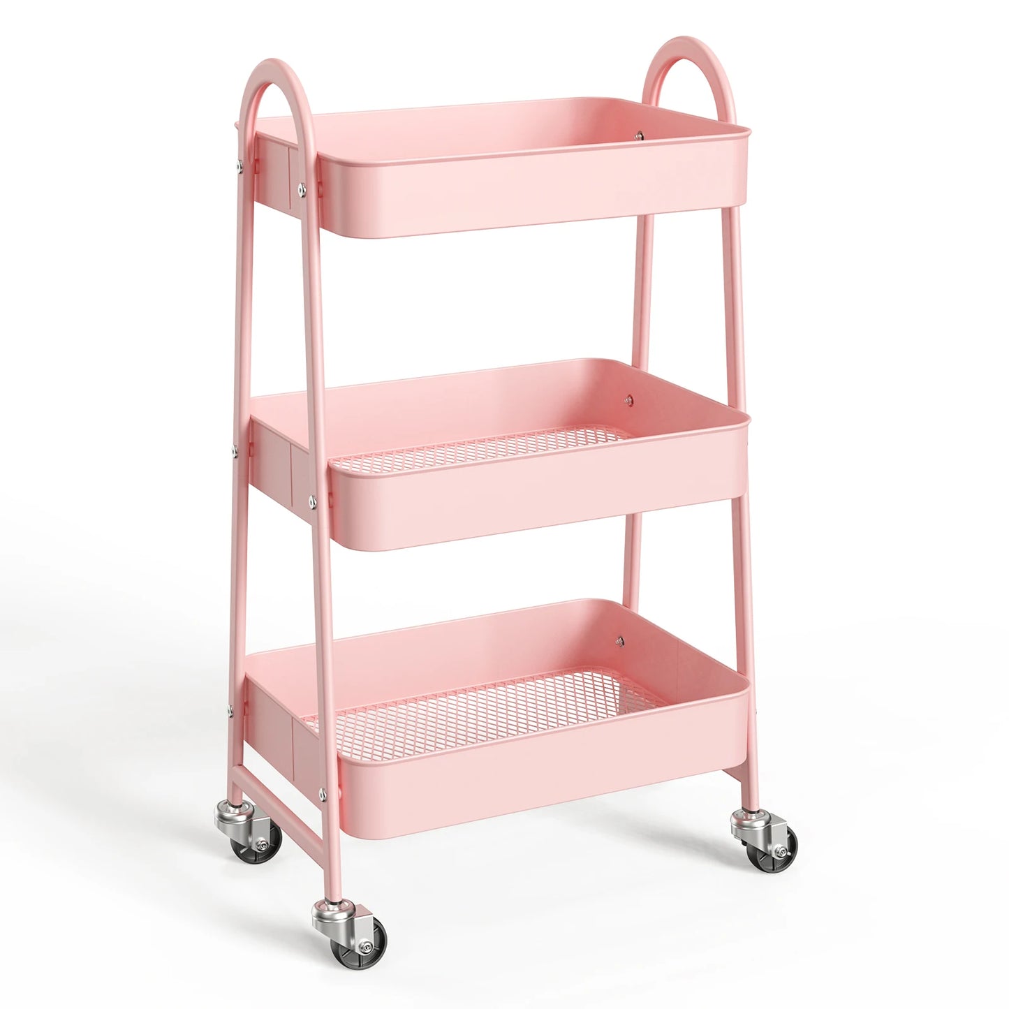 3 Tier Metal Rolling Cart