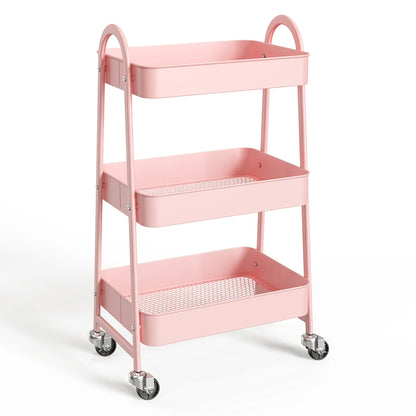 3 Tier Metal Rolling Cart