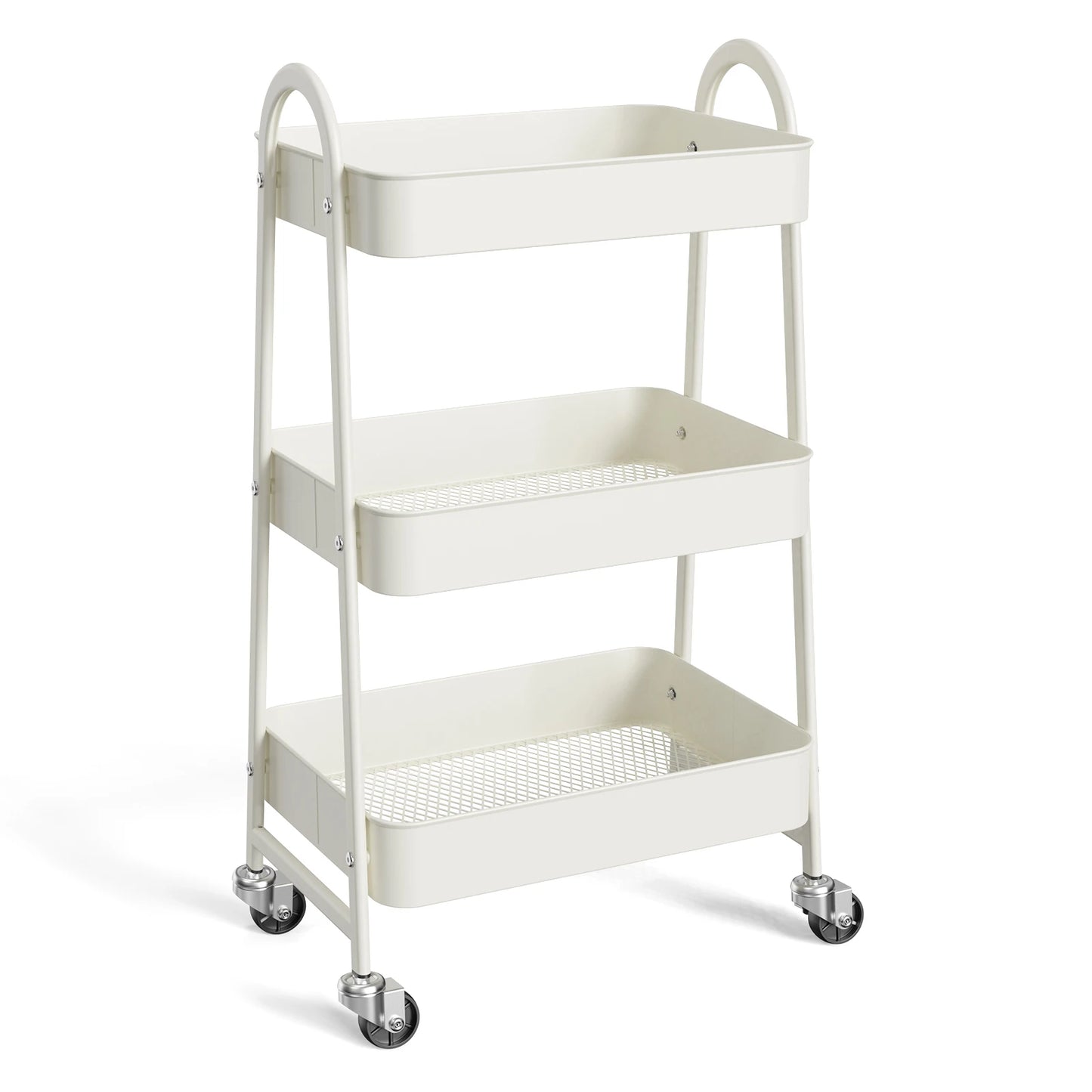 3 Tier Metal Rolling Cart