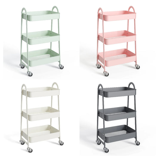 3 Tier Metal Rolling Cart