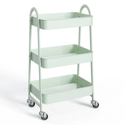 3 Tier Metal Rolling Cart