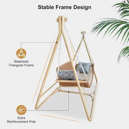 2 Seat Cloud Swing Chair with Stand