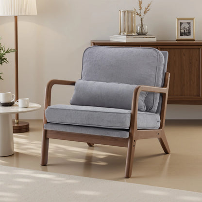 Mid Century Modern Solid Wooden Frame Chair