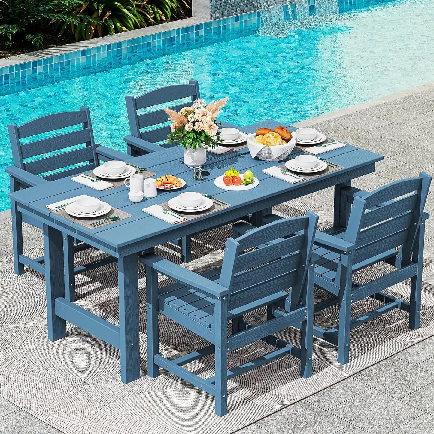 5-Piece HDPE Outdoor Dining Set for 4