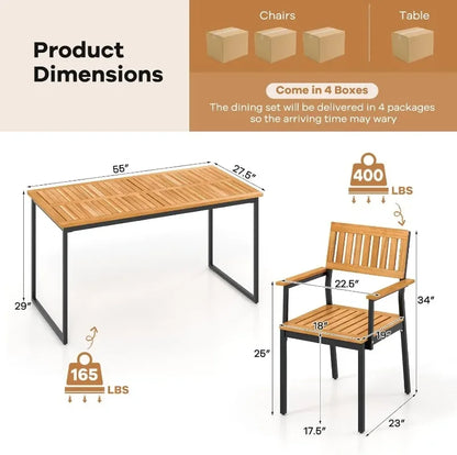 7 Piece Outdoor Dining Set for 6