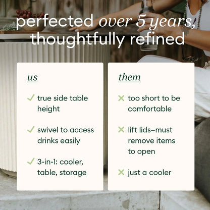 Outdoor Cooler Side Table