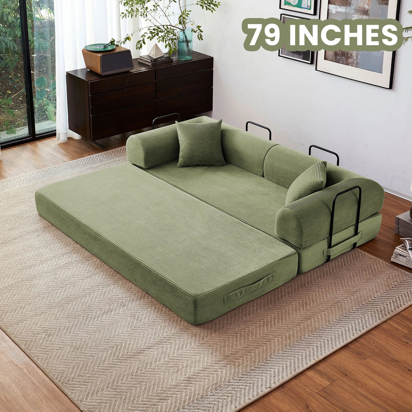 Boneless Convertible Futon Sleeper Sofa