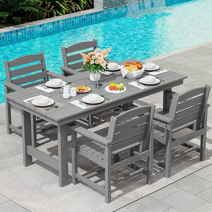 5-Piece HDPE Outdoor Dining Set for 4