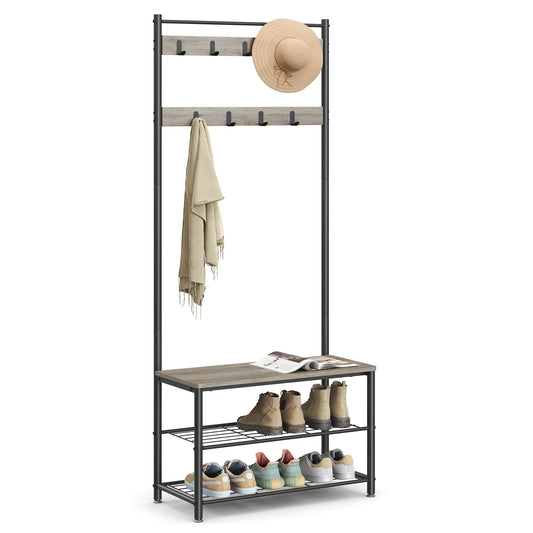 Coat Rack with Shoe Storage