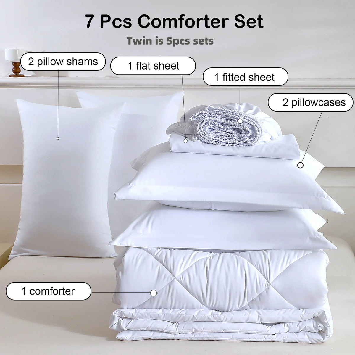 5pcs/7pcs Bedding Sets Home Decor Comforter
