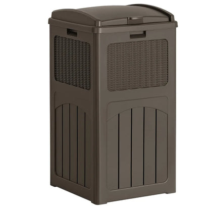 30 Gallon Resin Outdoor Garbage Can with Lid