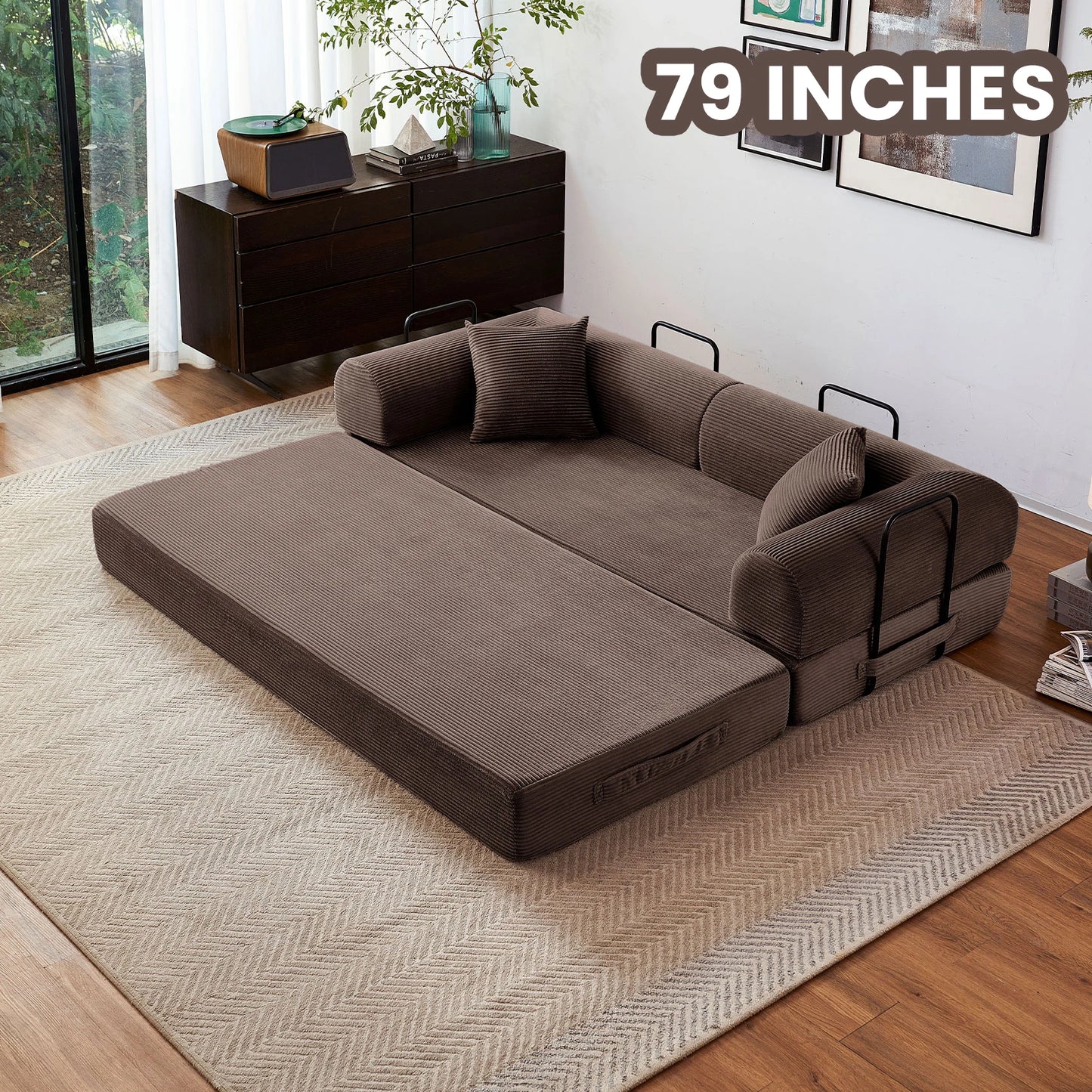 Boneless Convertible Futon Sleeper Sofa