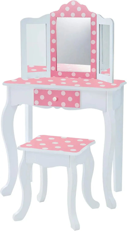 Kids Wooden Play Vanity Set