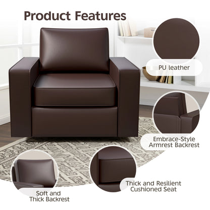 360° Swivel Accent Chair with Deep Seat