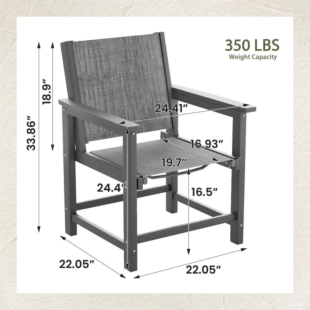 Heavy Duty Extra Wide Outdoor Dining Chair