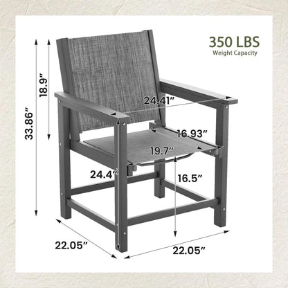 Heavy Duty Extra Wide Outdoor Dining Chair