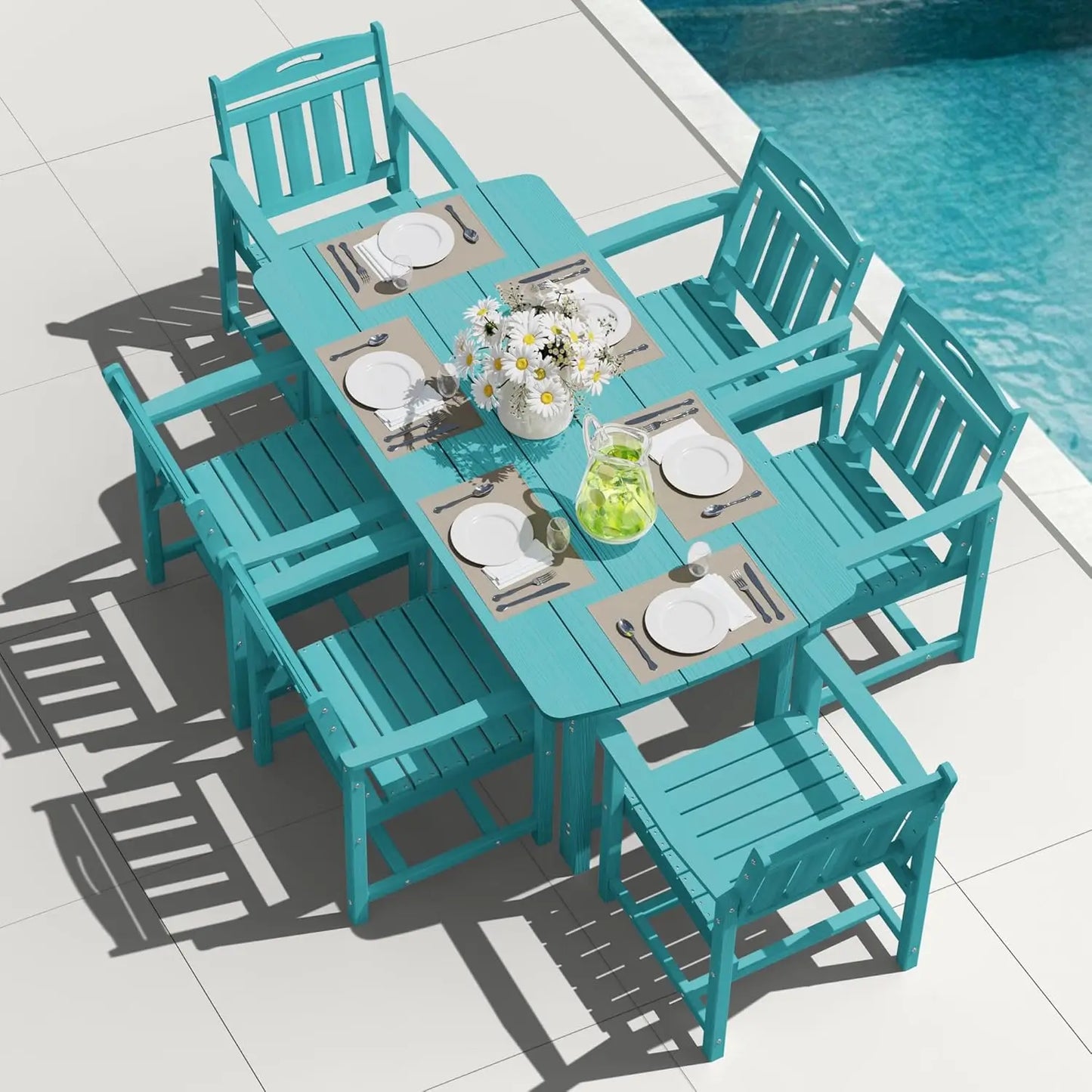 All-Weather 7-Piece Table and 6 Chairs