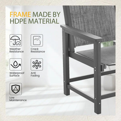 Heavy Duty Extra Wide Outdoor Dining Chair