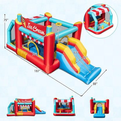 5-in-1 Inflatable Bounce House Blower Not Included