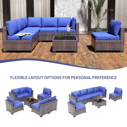 7-Piece Modular Outdoor Wicker Set