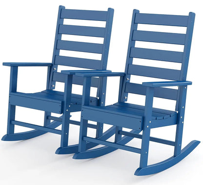 Set-of-2 HDPE Outdoor-Rocking-Chairs