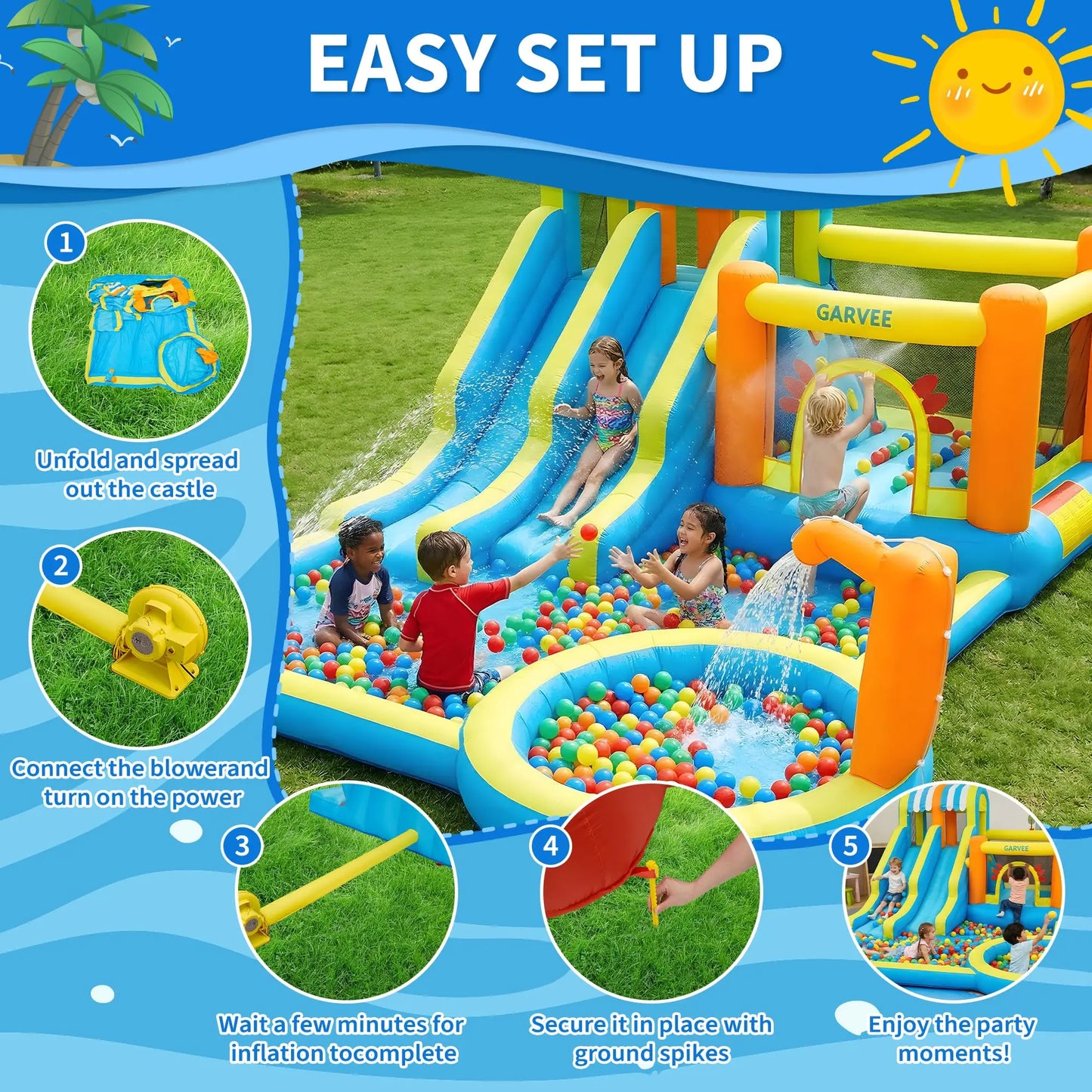 Inflatable Water Slide  Kids Bounce House