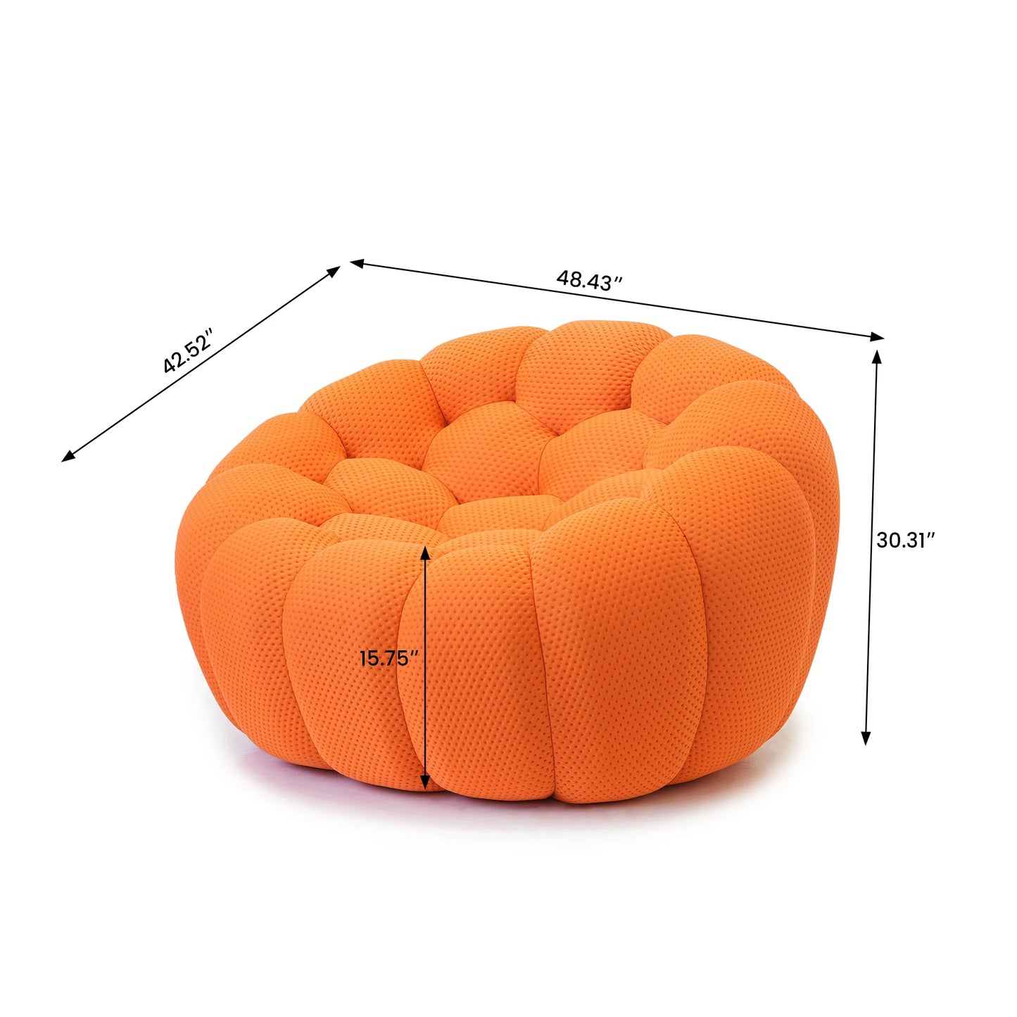 Oversized Football-Shaped Boneless Bubble Chair