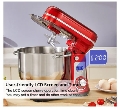 6-Speed Kitchen Stand Mixer with Dough Kneader