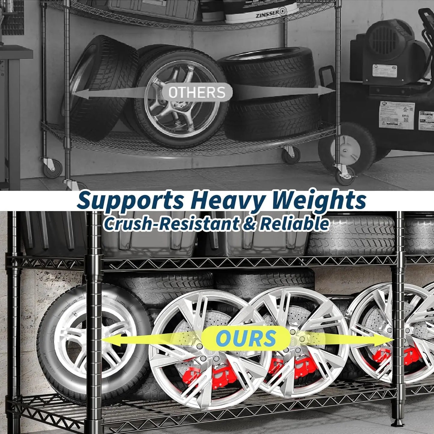 Heavy Duty Metal Shelving Unit 4-Tier Shelves