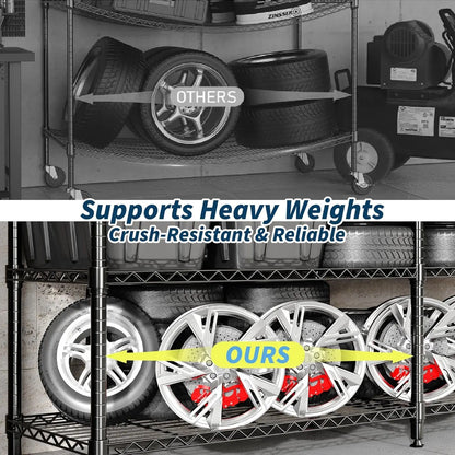 Heavy Duty Metal Shelving Unit 4-Tier Shelves