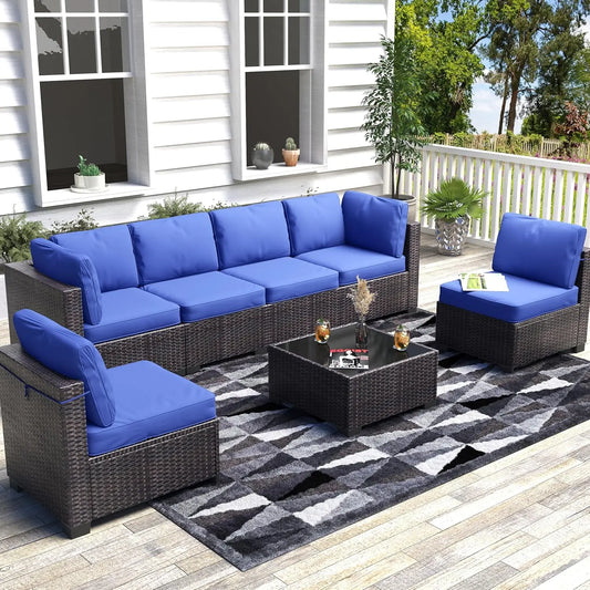 7-Piece Modular Outdoor Wicker Set