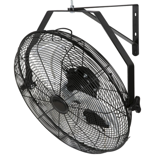 Wall mount high velocity oscillating fan