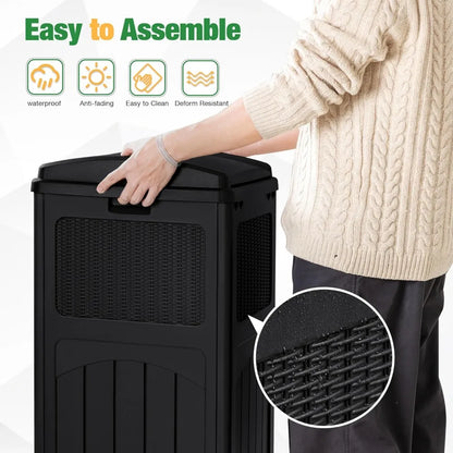 30 Gallon Resin Outdoor Garbage Can with Lid