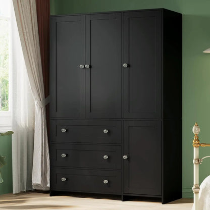 71" Wooden Armoire with Drawers