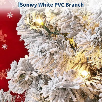 4.5FT-9 FT Artificial Christmas Tree with Snow