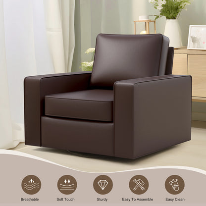 360° Swivel Accent Chair with Deep Seat
