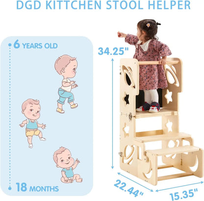 Foldable Toddler Tower with Step Stool