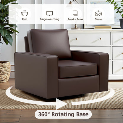 360° Swivel Accent Chair with Deep Seat