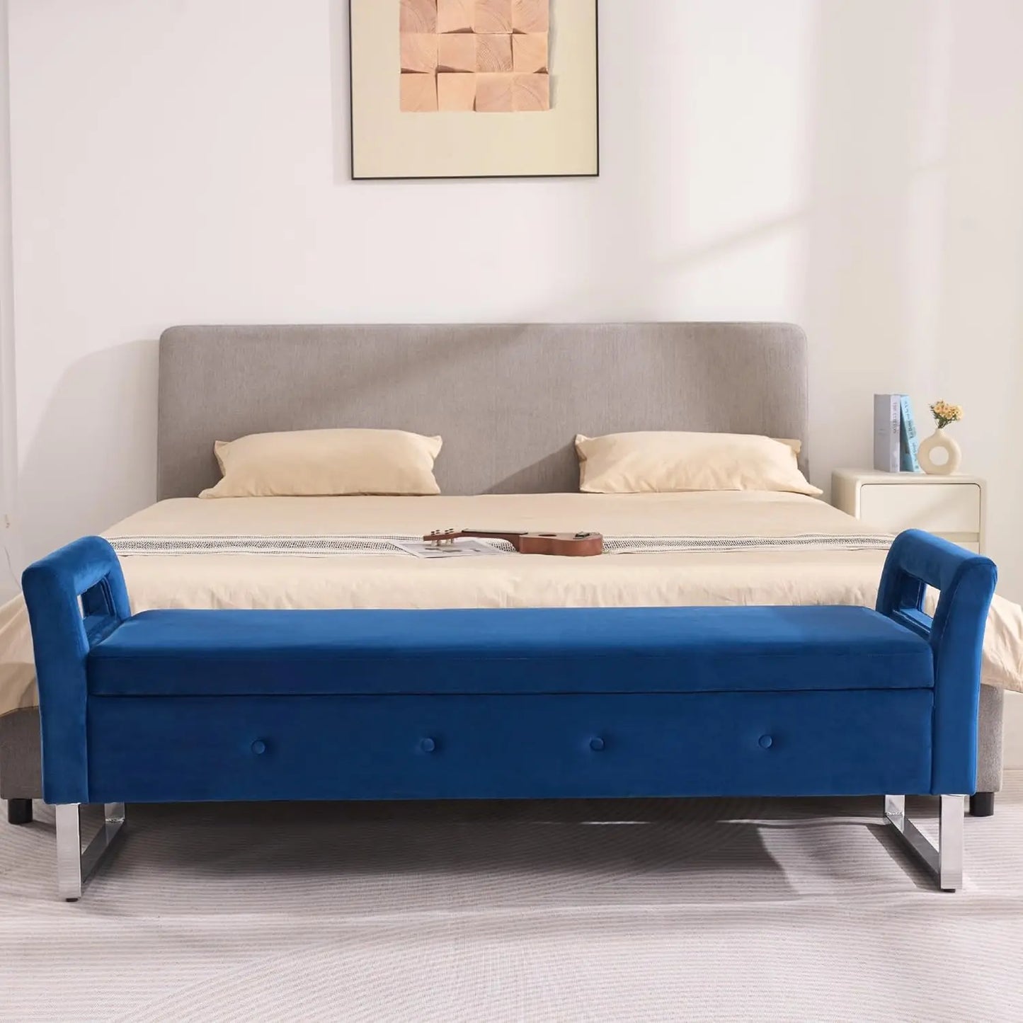 Ottoman with Storage Bench for  End of Bed