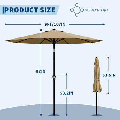 9FT Patio Umbrella